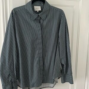 Reformation Andy oversized shirt in colour Long Island stripe.